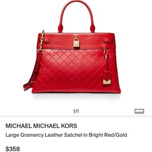 Sold **MK Large gramercy leather satchel
